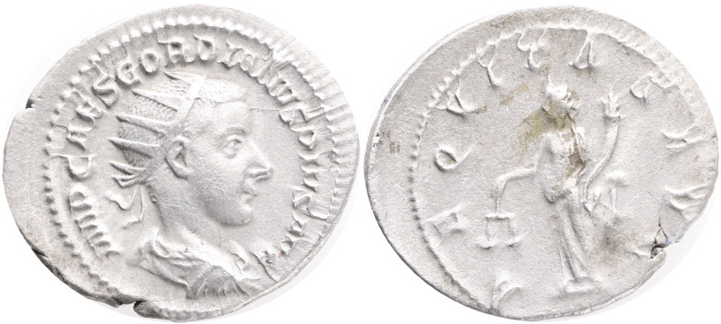 GORDIAN III. 238-244 AD., AR Antoninianus. Antioch, AD 242-243.Obv.:IMP GORDIANV...