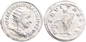 GORDIAN III. 238-244 AD. AR Antoninianus. Antioch mint.Obv.:IMP CAES M ANT GORDIANVS AVG, radiate, draped and cuirassed bust right. Rev. AEQVITAS AVG,...