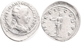 GORDIAN III. 238-244 AD, AR Antoninianus . Antioch,Obv.: IMP CAES M ANT GORDIANVS AVG Radiate, draped and cuirassed bust of Gordian III to right, seen...