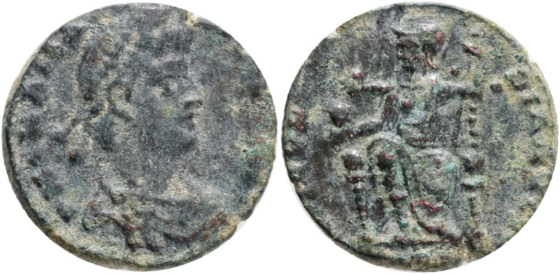 Gratian 367-383 AD Kyzikos ?? , AE Follis Obv: DN GRATIANVS PF AVG. Diademed, dr...