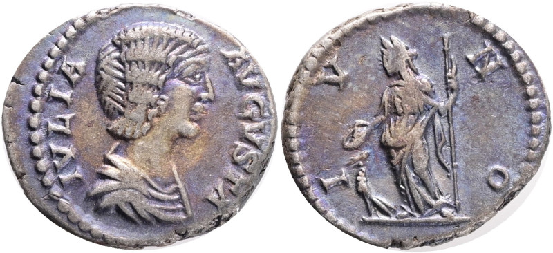 Julia Domna (wife of S. Severus) AR Denarius. Rome, Obv.: IVLIA AVGVSTA, draped ...