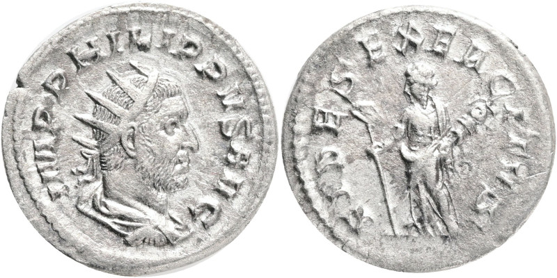 Philip I, 'the Arab' 244-249 AD. AR Antoninianus .Obv.: IMP PHILIPPVS AVG, radia...