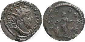 POSTUMUS 260-69 Antoninian 262, Cologne , PIETAS AVG, RIC#85 Billon Ag. 3,55g irregular mint Cologne 
XF