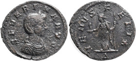 SEVERINA wife of Aureliano AR Denarius 274-275 Rome Obv.: Laureate and cuirassed bust right SEVERINA AVG Reverse: Venus standing left, holding seated ...