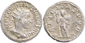 Volusianus 251-253 Antoninian Rome Obv.: IMP C C VIB VOLVSIANVS AVG draped and armoured bust with a crown of rays to the right. Rev.: FELIC-ITAS PVBL,...
