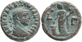 Roman Provincial Coins, Egypt,Alexandria, Maximianus Herculius 286-305, Billon Tetradrachm.Obv: Α Κ Μ ΟΥΑ ΜΑΞΙΜΙΑΝΟϹ ϹΕΒ; laureate, draped and cuirass...