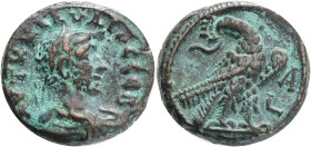 Roman Provincial EGYPT. Claudius II Gothicus, 268-270 AD. Potin Tetradrachm yr. 1 (268/9 AD). Laureate draped bust / Eagle standing with wreath. K&G.1...