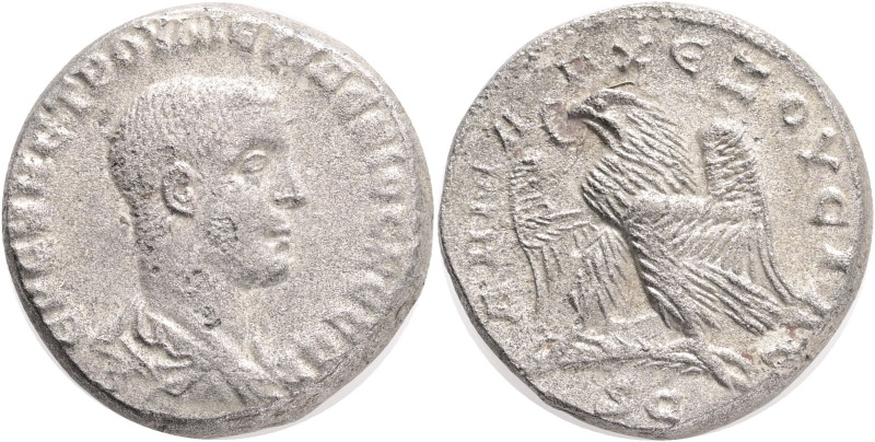 Roman Provincial Herennius Etruscus as Caesar. Tetradrachm; Herennius Etruscus a...