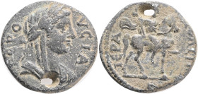 PHRYGIA. Hierapolis. Pseudo-autonomous (2nd-3rd centuries). Ae.Obv: ΓЄΡΟVСΙΑ.Laureate, veiled and draped bust of Gerousia right.Rev: ΙЄΡΑΠΟΛЄΙΤΩΝ.Apol...