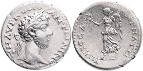 CAPPADOCIA.Caesarea. Commodus (AD 177-192). AR Trihemidrachm.Obv: ΑΥΤ Μ ΑΥΡ ΚοΜο ΑΝΤωΝΙΝο ϹΕ. Laureate head of Commodus (short beard), right. Rev: ΥΠΑ...