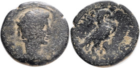 Phrygia, Amorium AE . Augustus (27 BC - 14 AD) Magistrate: Kallippos, son of Alexandros.Obv.:ϹΕΒΑϹΤΟϹ; bare head of Augustus, right; before, lituus.Re...