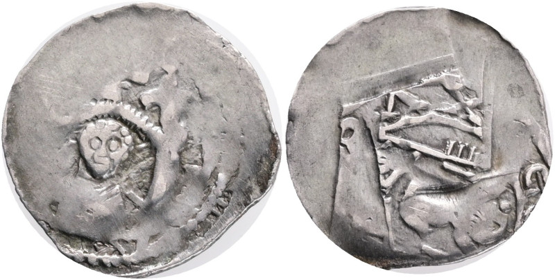 Austria Friesach pfennigs Eberhard II 1200-1246 Pfennig Av.: EBERHARDS EPS, bish...