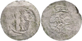 Bohemia VLADISLAUS I. 1 Denar, ND, (1110-1113), Cach#532 Billon 0,73g, 17 mm, Olomouc 
VF