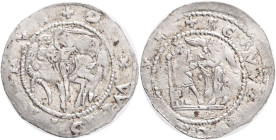 Bohemia VLADISLAUS I. 1 Denar, ND, (1120-1125), Cach#559 Billon 0,63g, 17 mm 
VF