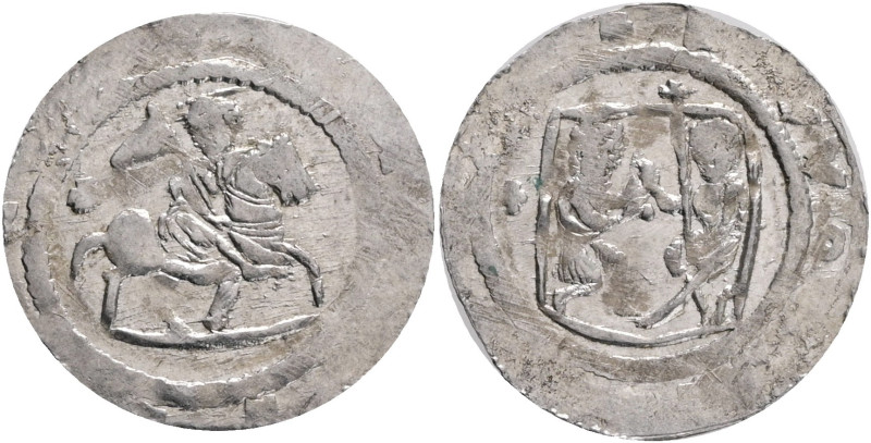 Bohemia 1 Denar ND 1125-40 SOBESLAUS I. Cach#583a Ag. 0,81g irregular R!
VF