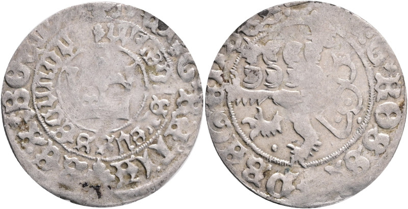 Bohemia VLADISLAV II. Prague Groschen , ND, (1471-1516), ,RR!, typ Hás#XXIII, Ag...