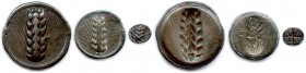 LUCANIA - METAPONTUM 550-470 B.C
Three coins in silver
