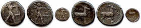 BRUTTIUM - CAULONIA 
Three silver coins