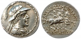 BACTRIAN KINGDON - EUCRATIDES 170-150 B.C
Tetradrachm