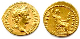 TIBÈRE Tiberius Claudius Nero 18 septembre 14 - 16 mars 37
Aureus