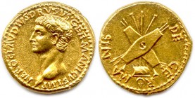 DRUSUS Claudius Nero † septembre 9 avant J.-C.
Aureus