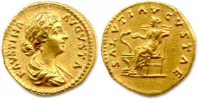 FAUSTINA Annia Galeria Faustina Daughter of Antoninus Pius and wife of Marcus Aurelius † 175
Aureus