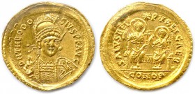 THEODOSE II Flavius Theodosius 10 janvier 402 - 28 juillet 450
Solidus