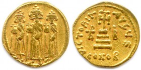 HERACLIUS, HERACLIUS CONSTANTIN 
et HERACLEONAS à partir du 4 juillet 638
Solidus