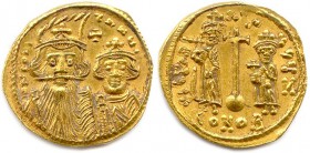 CONSTANT II, CONSTANTIN IV, 
HERACLIUS et TIBERE à partir du 2 juin 659
Solidus