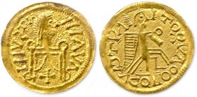 WISIGOTHIC - Spain - LÉOVIGILD au nom de JUSTINIEN Ier 565-578
Tremissis