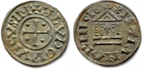 LOUIS Ier LE PIEUX 814-840
Denier d’argent à légende chrétienne. (1,51 g)