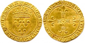 CHARLES VIII l’Affable 1483-1498
Écu d’or au Soleil (1ère émission 11 septembre 1483).