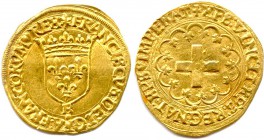 FRANÇOIS Ier Seconde période 1540-1547
Écu d’or à la Croisette (1er type 19 mars 1541)
