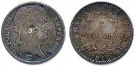 NAPOLÉON Ier 1804-1814
5 Francs argent 1812 Paris