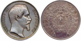 NAPOLÉON III 2 décembre 1852 - 4 septembre 1870
Médaille en argent du graveur Désiré-Albert Barre (non attribuée).