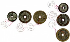 CHINA
HSIEN FENG 1851-1861 (taille réduite)
Trois monnaies en bronze