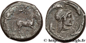 SICILY - SYRACUSE
Type : Tétradrachme 
Date : c. 485-480 AC. 
Mint name / Town : Syracuse 
Metal : silver 
Diameter : 24,5  mm
Orientation dies : 3  h...