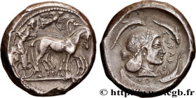 SICILY - SYRACUSE
Type : Tétradrachme 
Date : c. 480-475 AC. 
Mint name / Town : Syracuse, Sicile 
Metal : silver 
Diameter : 24,5  mm
Orientation die...