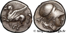 CORINTHIA - CORINTH
Type : Statère 
Date : c. 350 AC. 
Mint name / Town : Corinthe, Corinthie 
Metal : silver 
Diameter : 19,5  mm
Orientation dies : ...