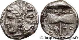 TROAS - TENEDOS
Type : Drachme 
Date : c. 420-387 AC. 
Mint name / Town : Ténédos, Troade 
Metal : silver 
Diameter : 16  mm
Orientation dies : 12  h....