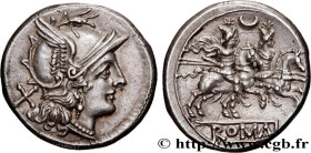 ROMAN REPUBLIC - ANONYMOUS
Type : Denier 
Date : c. 207 AC. 
Mint name / Town : Rome 
Metal : silver 
Millesimal fineness : 950  ‰
Diameter : 19  mm
O...