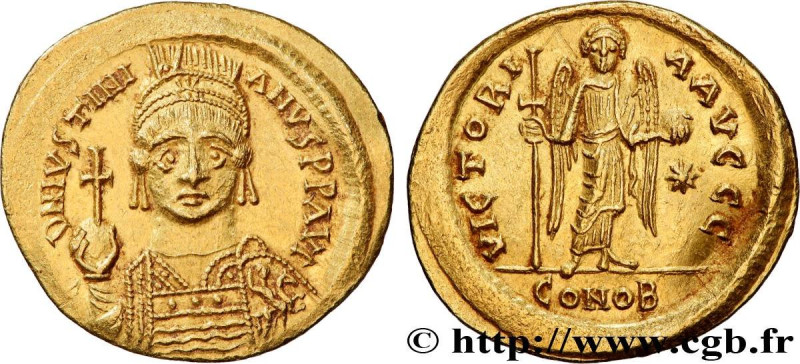 JUSTINIAN I
Type : Solidus 
Date : 542-552 
Mint name / Town : Thessalonique 
Me...