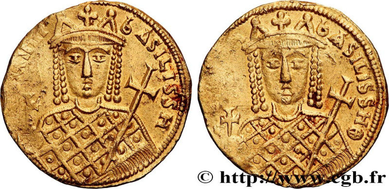 IRENA
Type : Solidus 
Date : 797-802 
Mint name / Town : Constantinople 
Metal :...