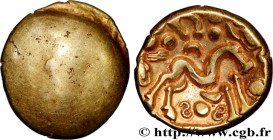 AMBIANI (Area of Amiens)
Type : Statère d'or uniface, revers aux esses et au globule perlé 
Date : c. 60-50 AC. 
Mint name / Town : Amiens (80) 
Metal...