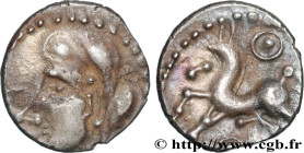 GALLIA - BITURIGES CUBI (Area of Bourges)
Type : Denier aux deux annelets 
Date : c. 60-50 AC. 
Mint name / Town : Bourges (18) 
Metal : silver 
Diame...