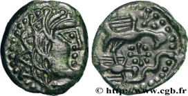GALLIA - CARNUTES (Beauce area)
Type : Bronze “aux oiseaux et au serpent” 
Date : Ier siècle avant J.-C. 
Mint name / Town : Chartres (28) 
Metal : br...