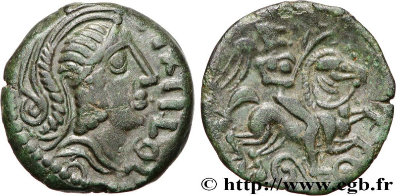 GALLIA - CARNUTES (Beauce area)
Type : Bronze PIXTILOS classe VII au cavalier 
D...