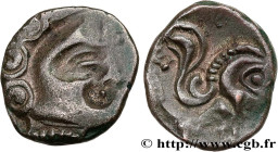 CORIOSOLITÆ (Area of Corseul, Cotes d'Armor)
Type : Quart de statère de billon 
Date : c. 80-50 AC. 
Mint name / Town : Saint-Brieuc (22) 
Metal : bil...
