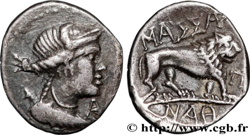 MASSALIA - MARSEILLE
Type : “Drachme légère” ou tétrobole 
Date : c. 90-50 AC. 
...