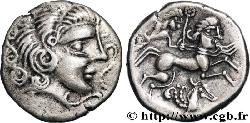 REDONES (Area of Rennes)
Type : Statère d'argent à l’hippocampe 
Date : c. 60-50...
